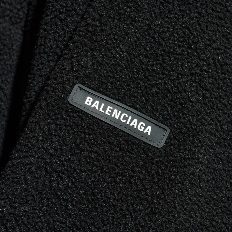 Balenciaga Logo Patch Padded Oversized Shirt-5