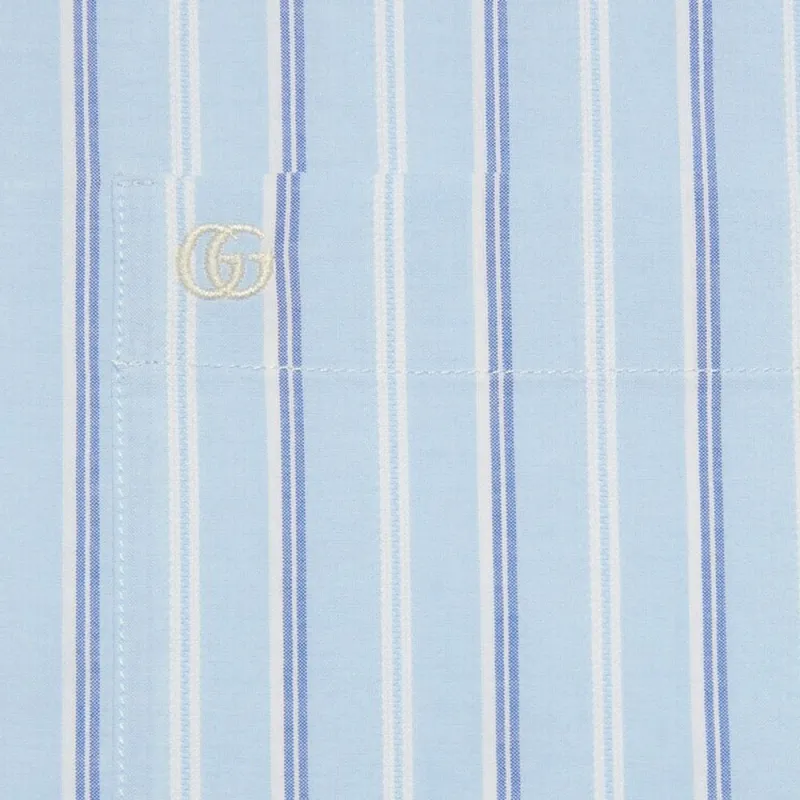 GUCCI Striped Cotton Shirt-5