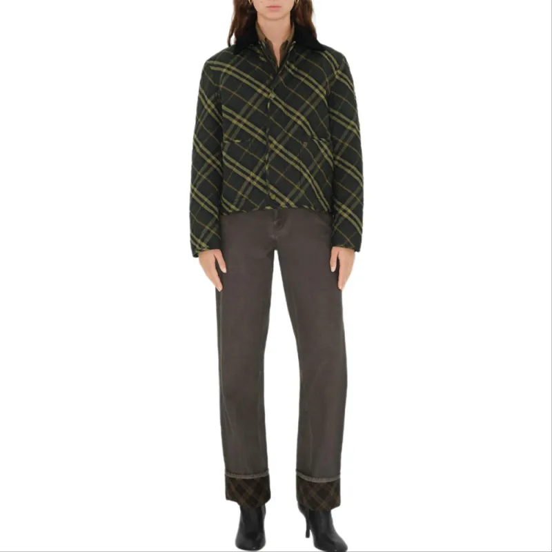 Burberry Check Printed Quilted Jacket-1