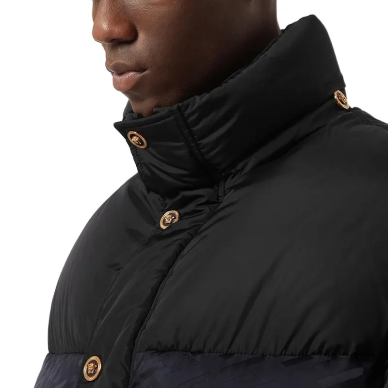 VERSACE Button Up Long Sleeved Padded Jacket-4