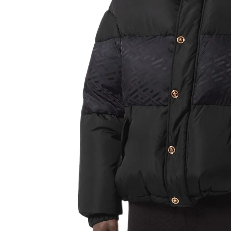 VERSACE Button Up Long Sleeved Padded Jacket-5