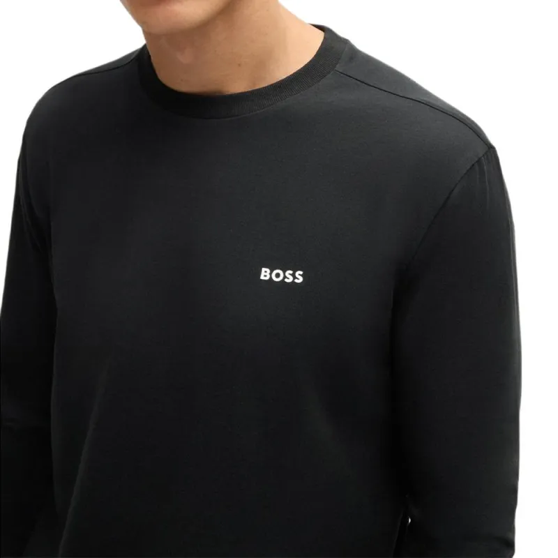 HUGO BOSS Contrast Logo Stretch Long Sleeved T Shirt-3