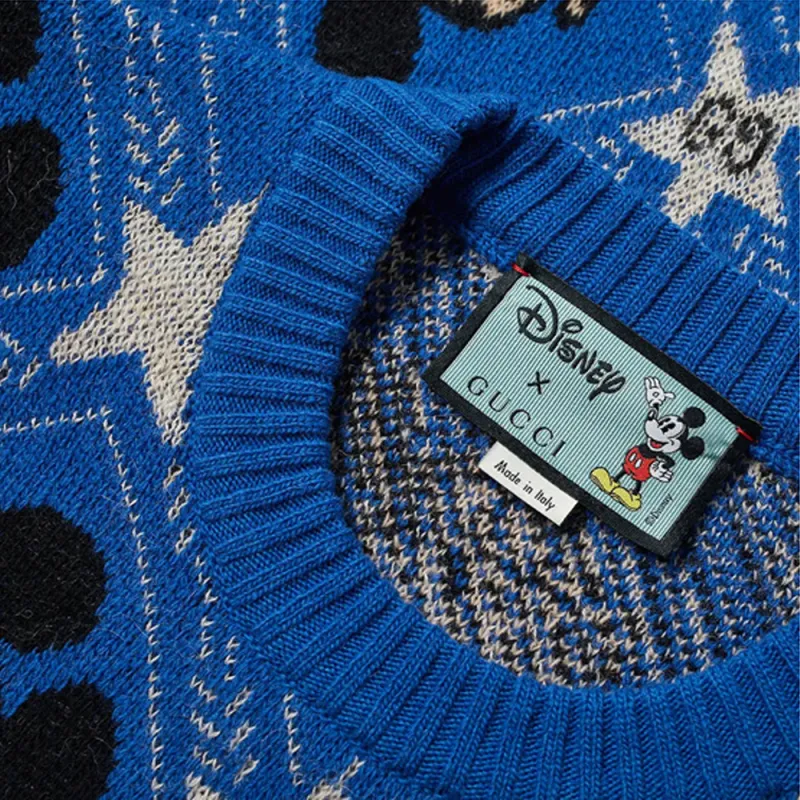 Disney X GUCCI Sweaters Men Bright Blue-4