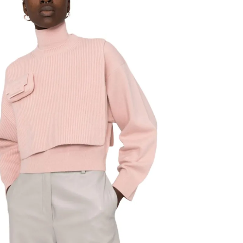 FENDI Cashmere Sweaters Women's Pink-4