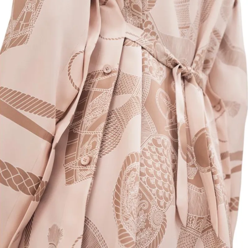 HERMES Long-Sleeved Dresses Women's Multicolor-4