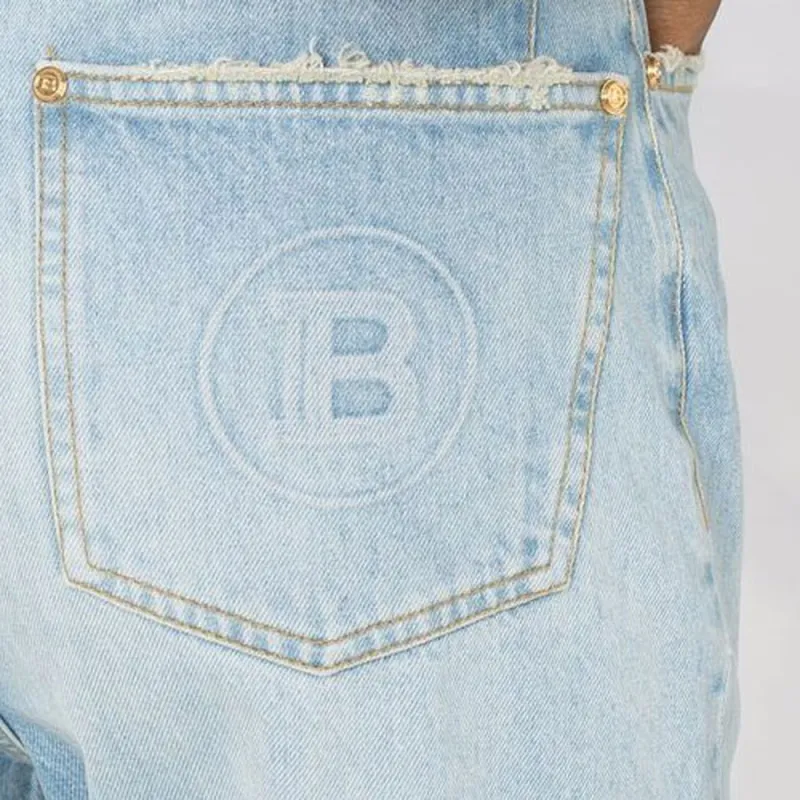 BALMAIN Jeans Women's Blue-4