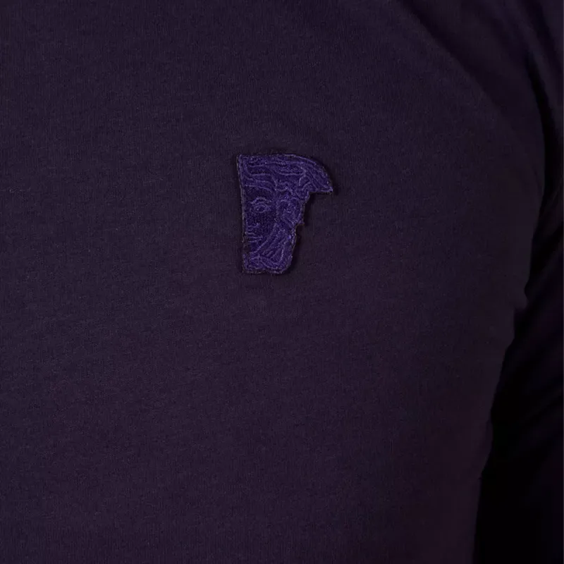 VERSACE Logo Embroidered Long Sleeve T Shirt-6