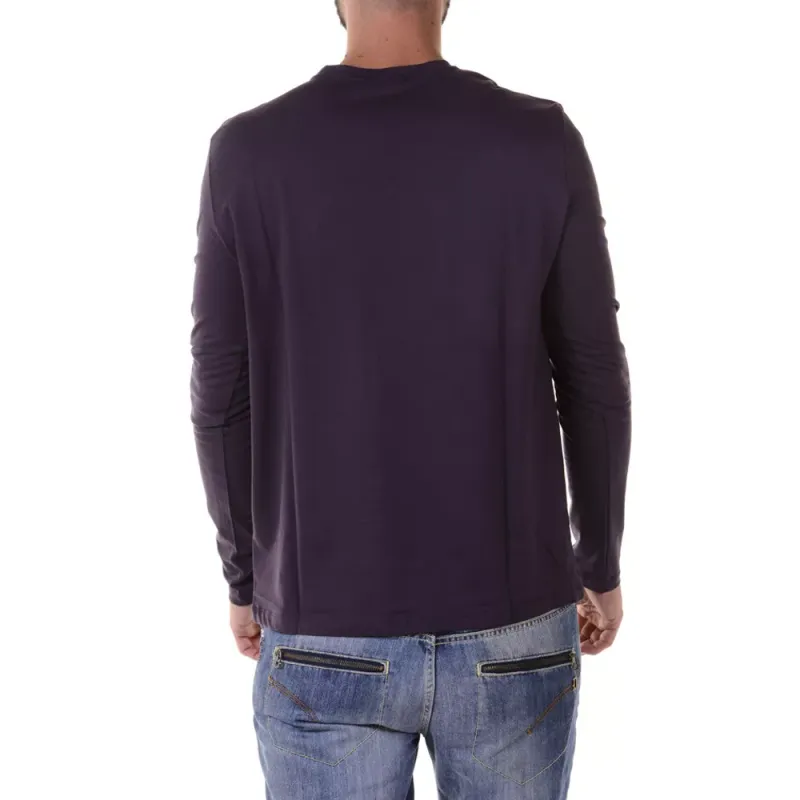 VERSACE Logo Embroidered Long Sleeve T Shirt-1