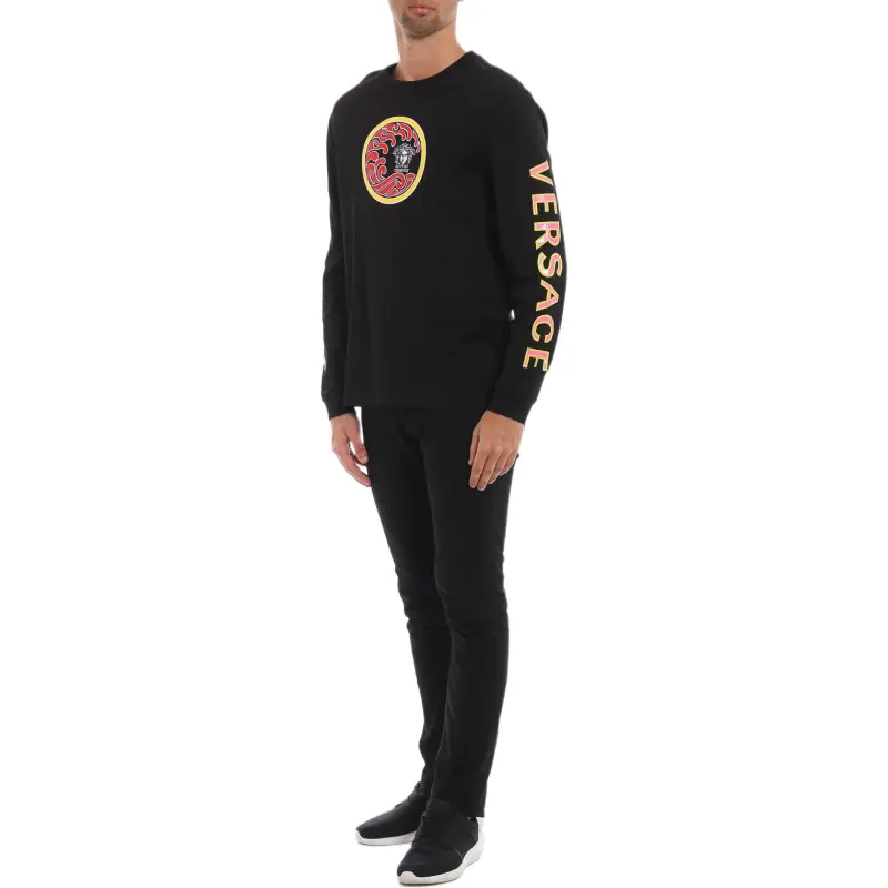 VERSACE COLLECTION T-Shirts Men Black-3