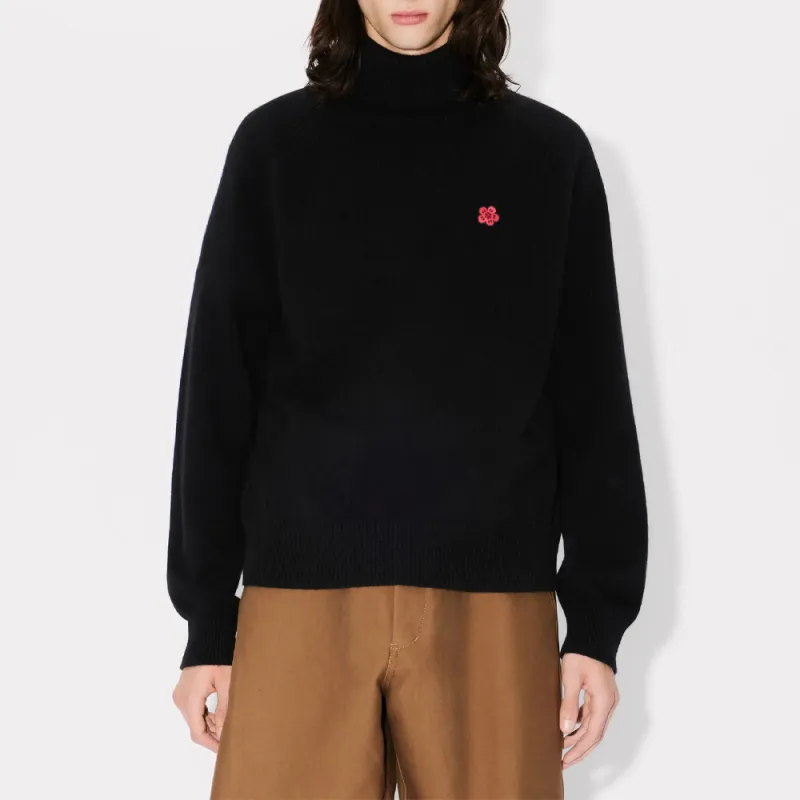 KENZO Turtleneck Boke Flower Embroidered Knitted Jumper-1