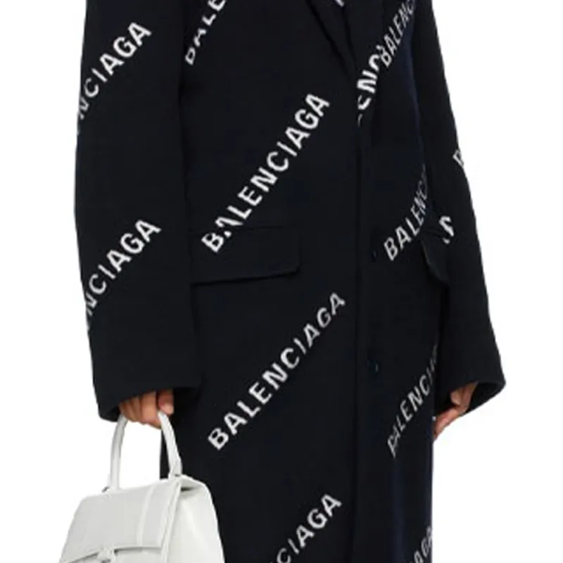 Balenciaga Velvet Jackets Women's Blue-3