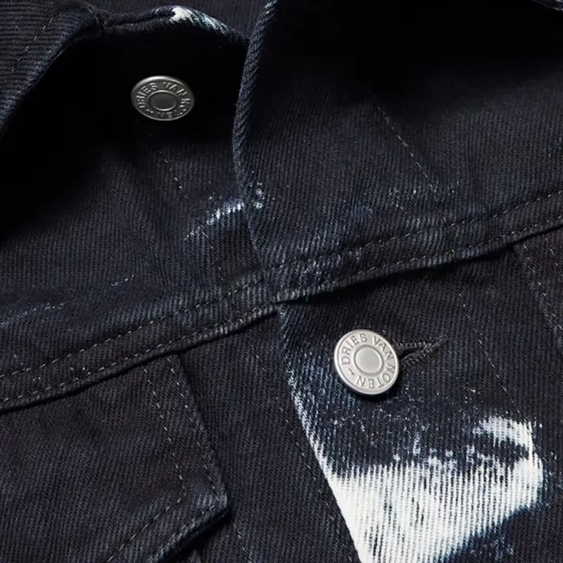 DRIES VAN NOTEN Denim Jackets Men Black-3