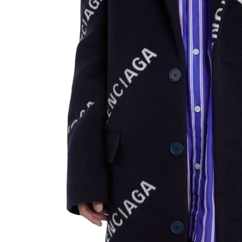 Balenciaga Velvet Jackets Women's Blue-1