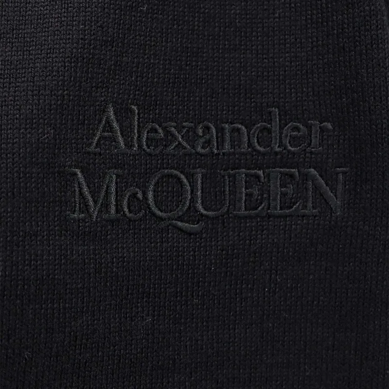 Alexander McQueen Buttoned Logo Embroidered Cardigan-6