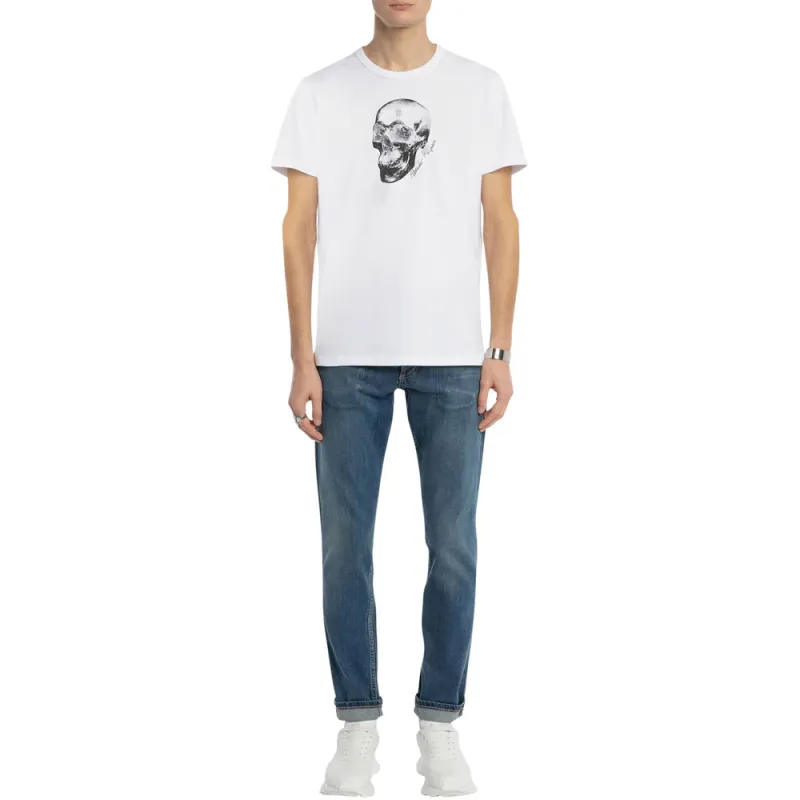 Alexander McQueen Skull T Shirt Men's White-1