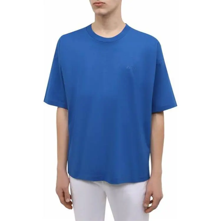 Zzegna T Shirts Men Blue-1
