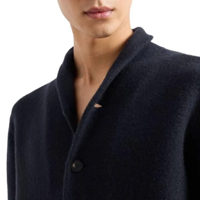 EMPORIO ARMANI Icon Plain knit Virgin wool Jacket-2