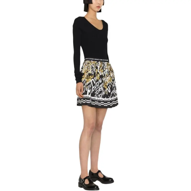 VERSACE JEANS COUTURE Barocco print Pleated Skirt-4