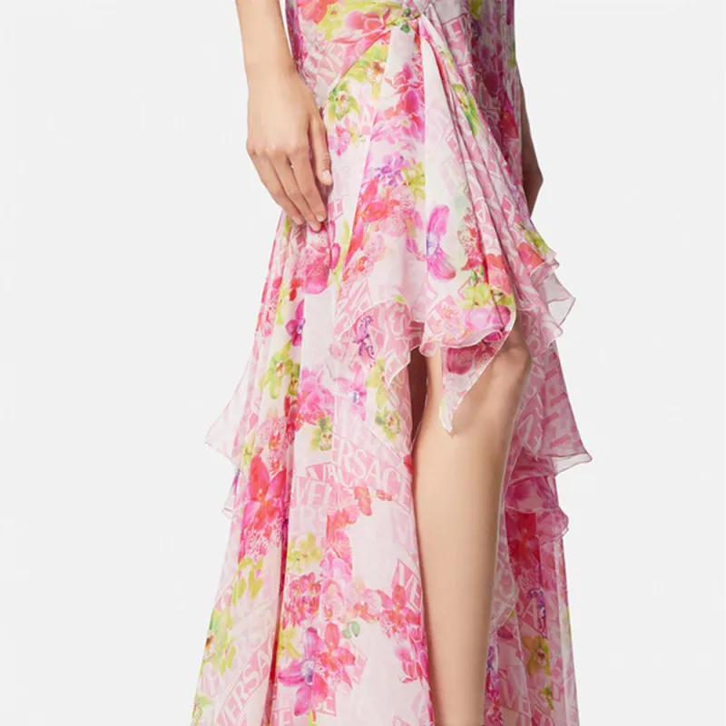 VERSACE SS23 Holiday Sleeveless Dresses Women's Pink-1