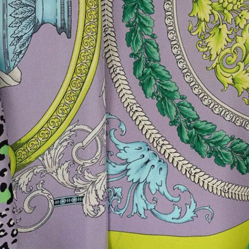 VERSACE Long-Sleeved Dresses Women's Green-4