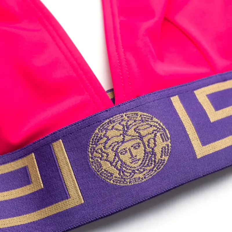 VERSACE Greca Border Bikini Top 'Multicolor'-4