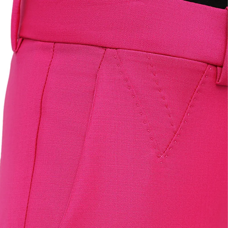 VERSACE Casual Pants Women's Rose Red-4