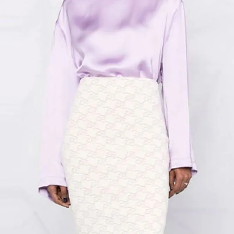 FENDI Casual Long Skirts Women's White-4