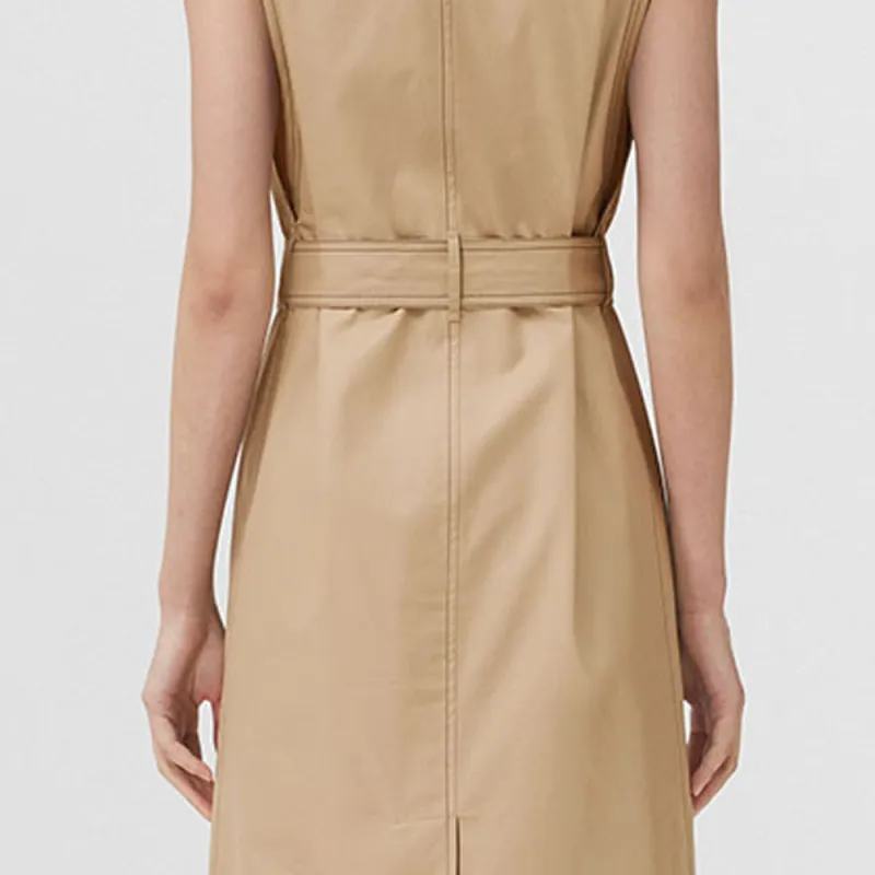 Burberry Sleeveless Dress Women's Tawny-4