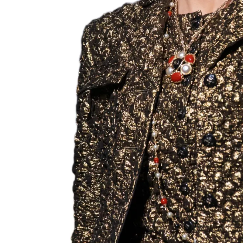 CHANEL Jackets Coats Women's Gold-3