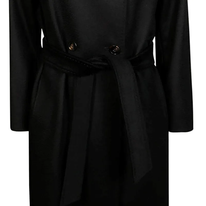 MaxMara Studio Long Double Breasted Coat-3