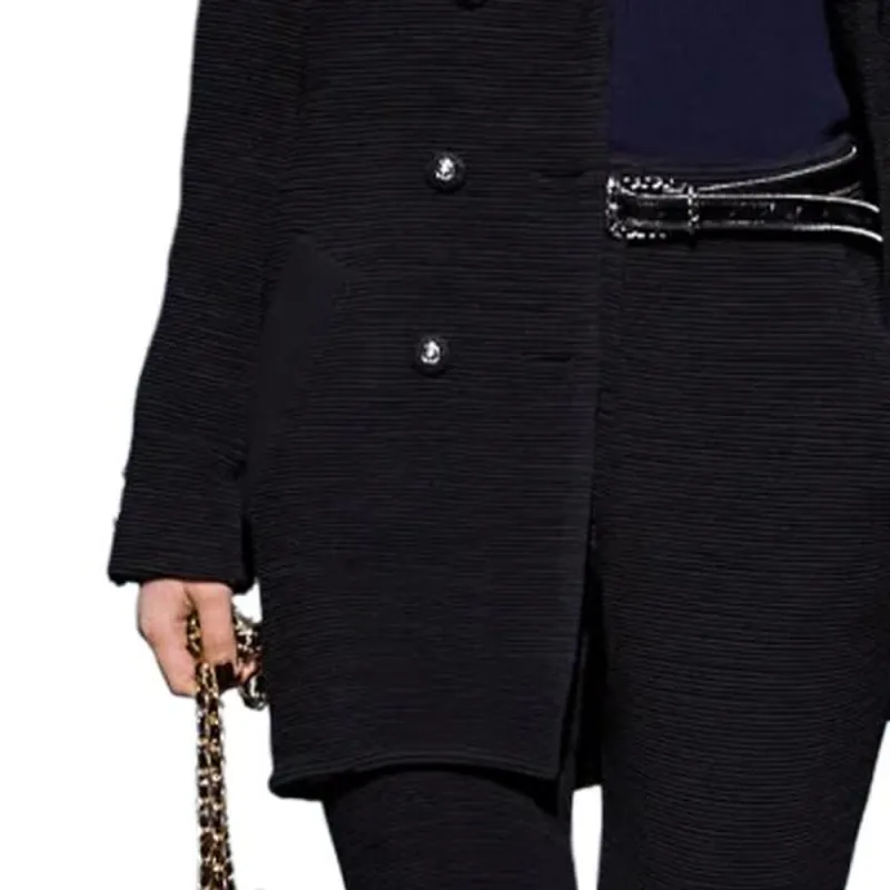 CHANEL Business Suits Coats Women's Black-2