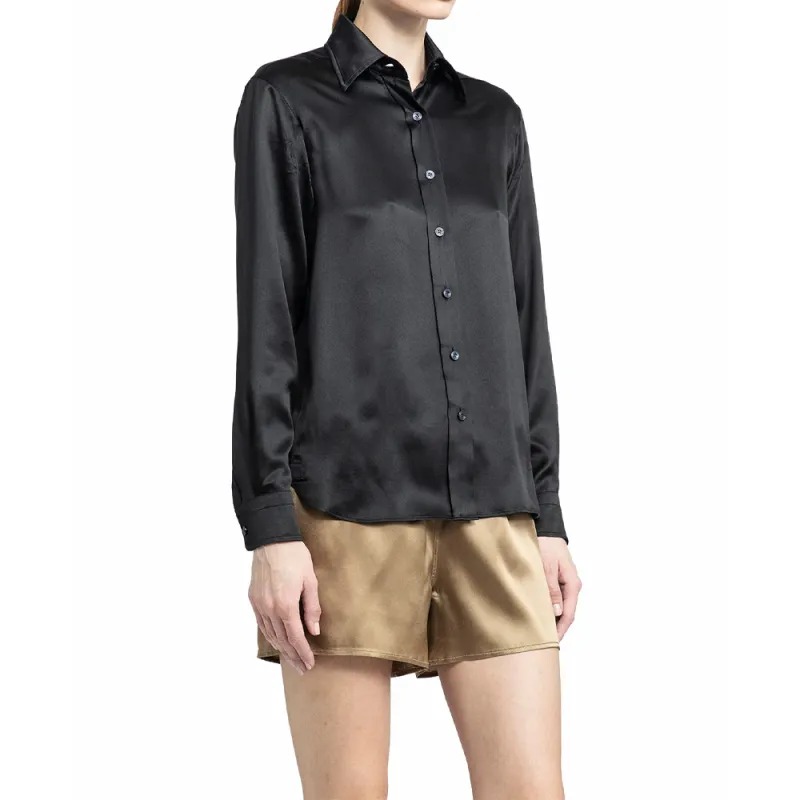 TOM FORD Fluid Charmeuse Satin Shirt-4