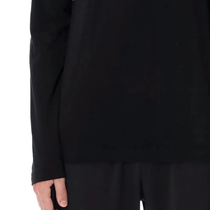EMPORIO ARMANI Logo Printed Long Sleeved Polo Shirt-3