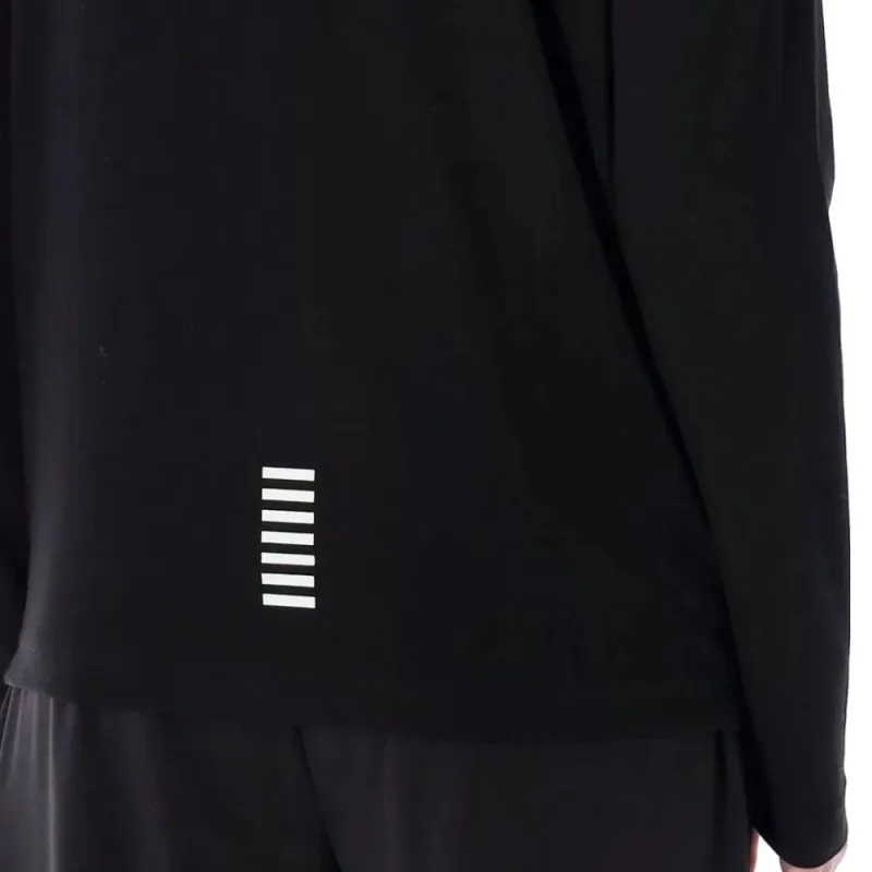 EMPORIO ARMANI Logo Printed Long Sleeved Polo Shirt-4