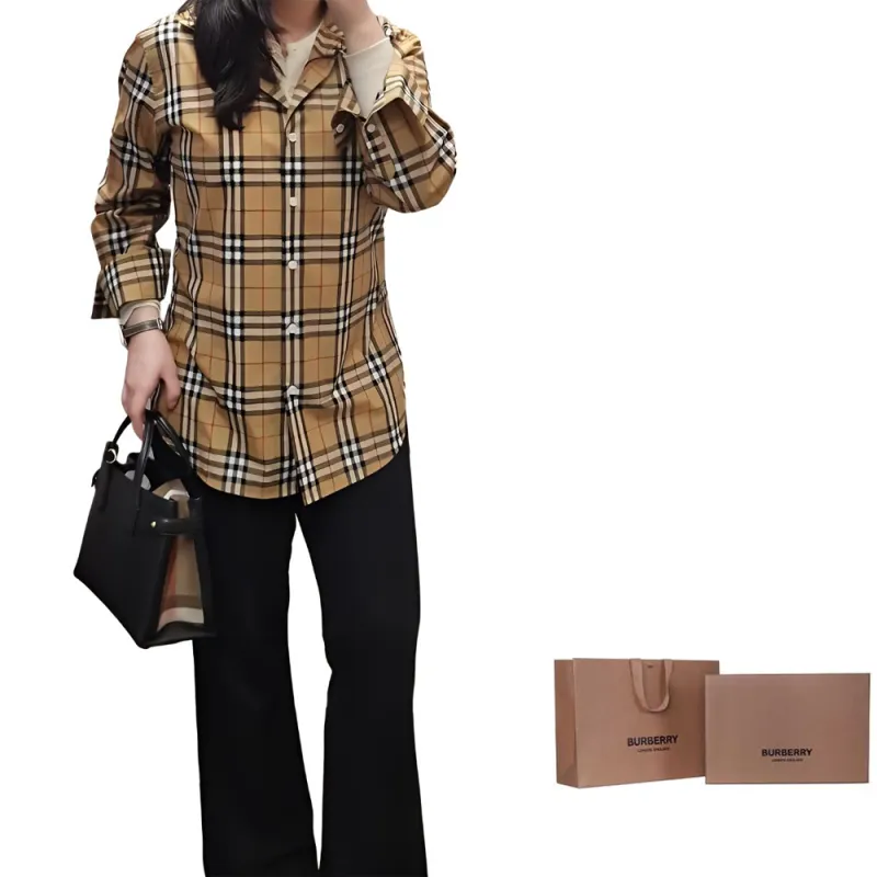 Burberry Shirts Women's Beige-5