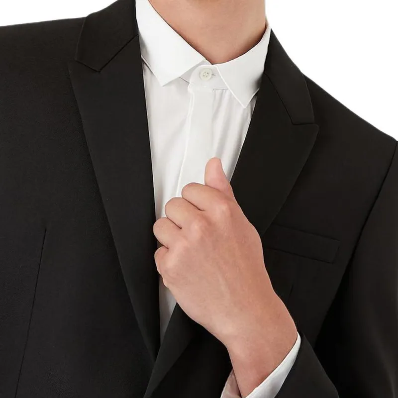 EMPORIO ARMANI Single breasted Worsted Virgin wool Jacket-4