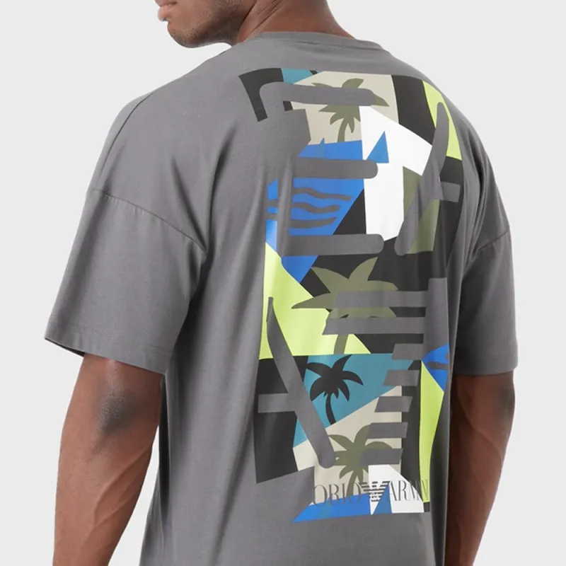 EMPORIO ARMANI EA7 SS23 T Shirt Men's Iron Gray-4