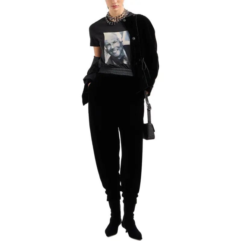 EMPORIO ARMANI Icon Supima Jersey T shirt With Mr Armani Photographic Print-3