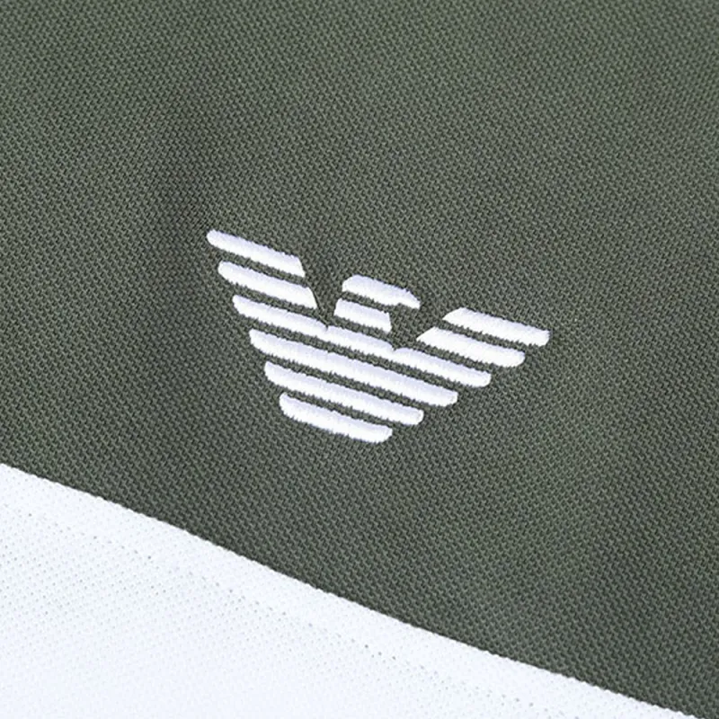 EMPORIO ARMANI Polo Shirt Men's Green White Multicolor-3
