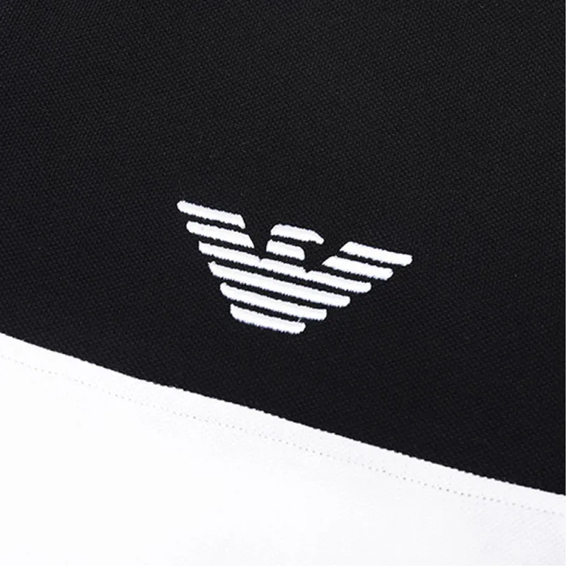 EMPORIO ARMANI Polo Shirt Men's Black White-3