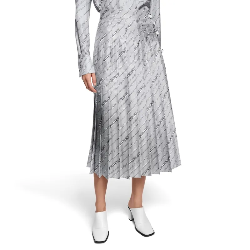 LOUIS VUITTON Chain Print Pleat Skirt-2