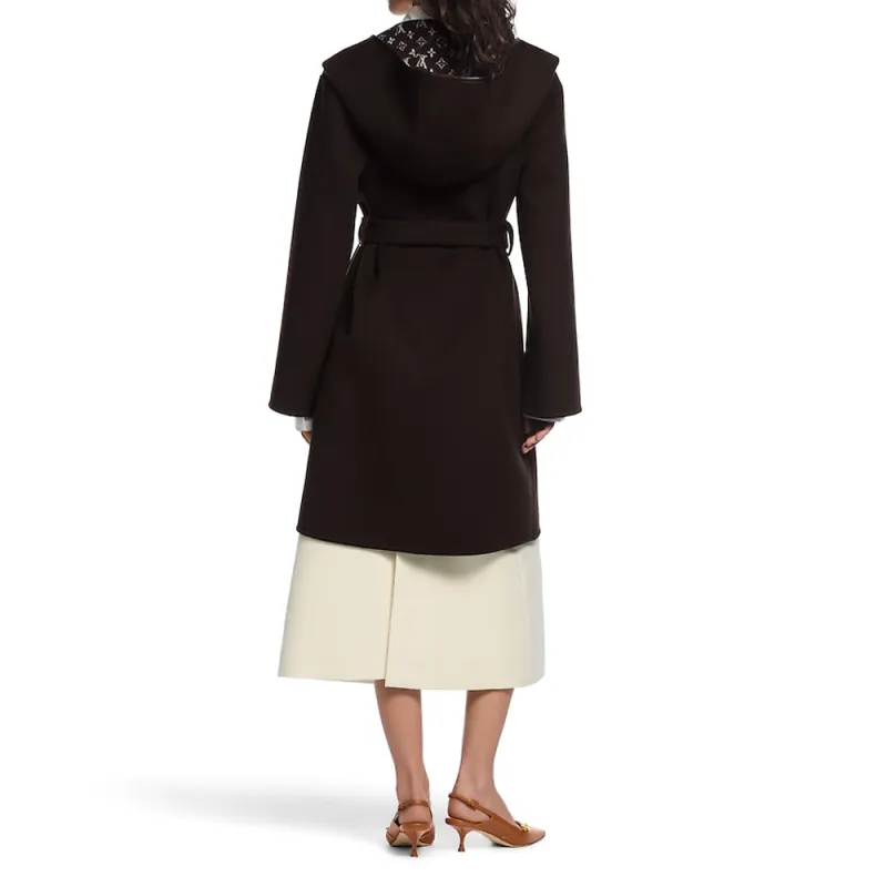 LOUIS VUITTON Reversible Signature Hooded Wrap Coat-3