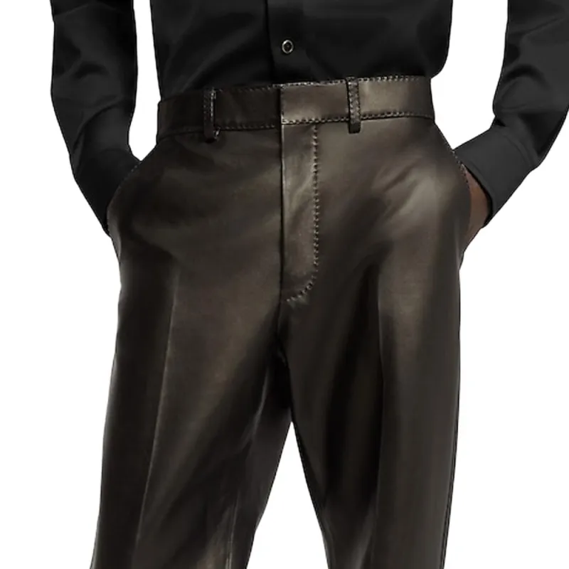 LOUIS VUITTON Leather Pants-3