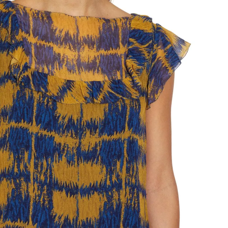 COACH Short Sleeved Dress Women's Mustard Yellow-3