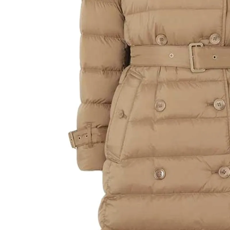 Burberry FW22 Down Jacket Coat Women's Khaki-4