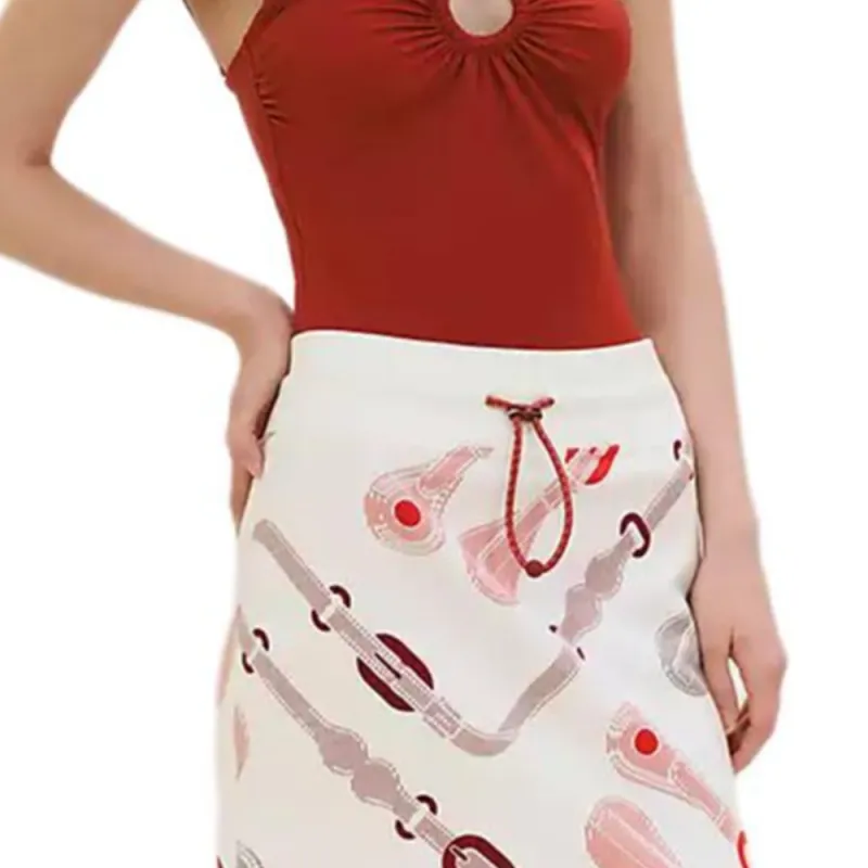HERMES Casual Short Skirts Women's White-3