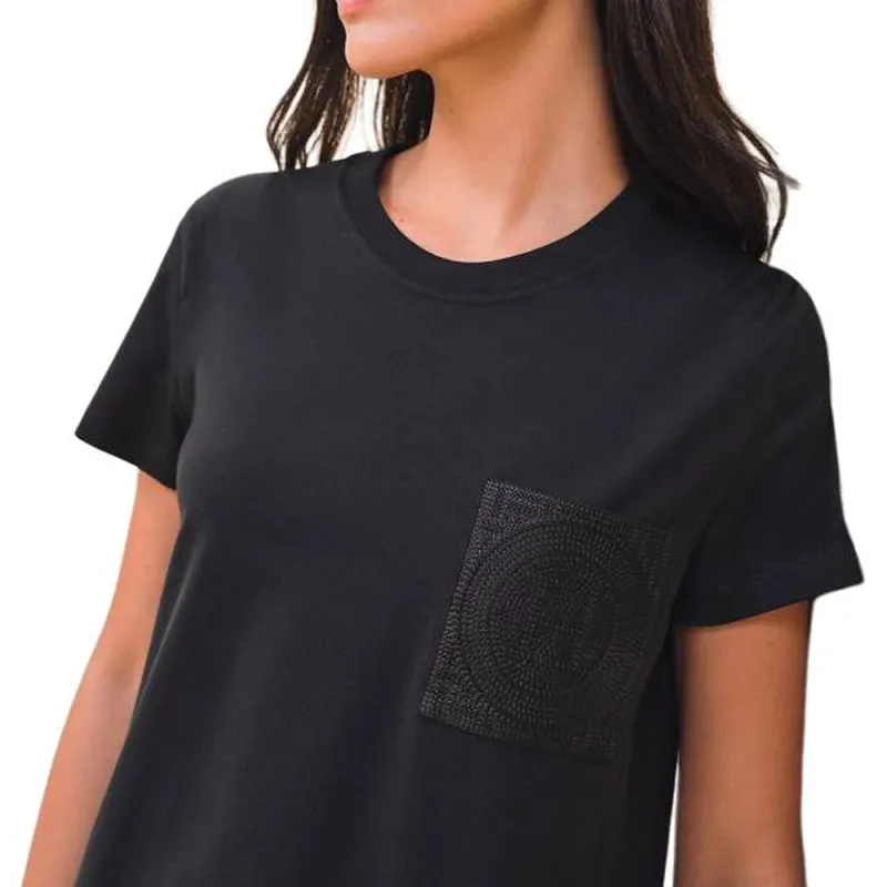 HERMES Short Sleeved Dresses Women's Black-2