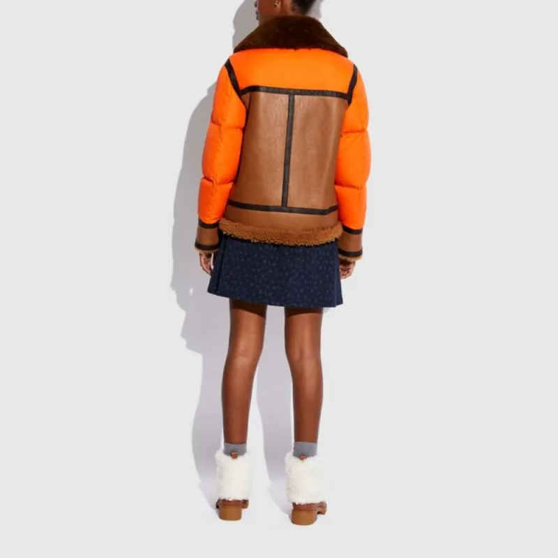 COACH Down Jackets Women's Orange-2