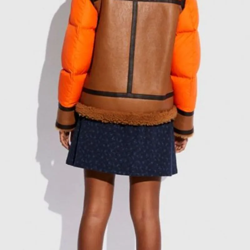 COACH Down Jackets Women's Orange-4