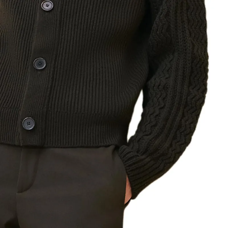 HERMES Cashmere Sweater Men's Black-4